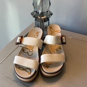 Sam Edelman Cream Double Strap Sandals